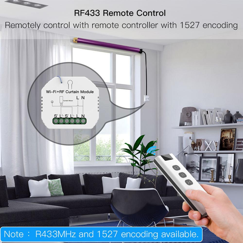 Tuya Smart Leven Wifi RF433 Blind Gordijn Switch Met Afstandsbediening Voor Elektrische Rolluik Zonnebrandcrème Google Home Alexa Smart Home