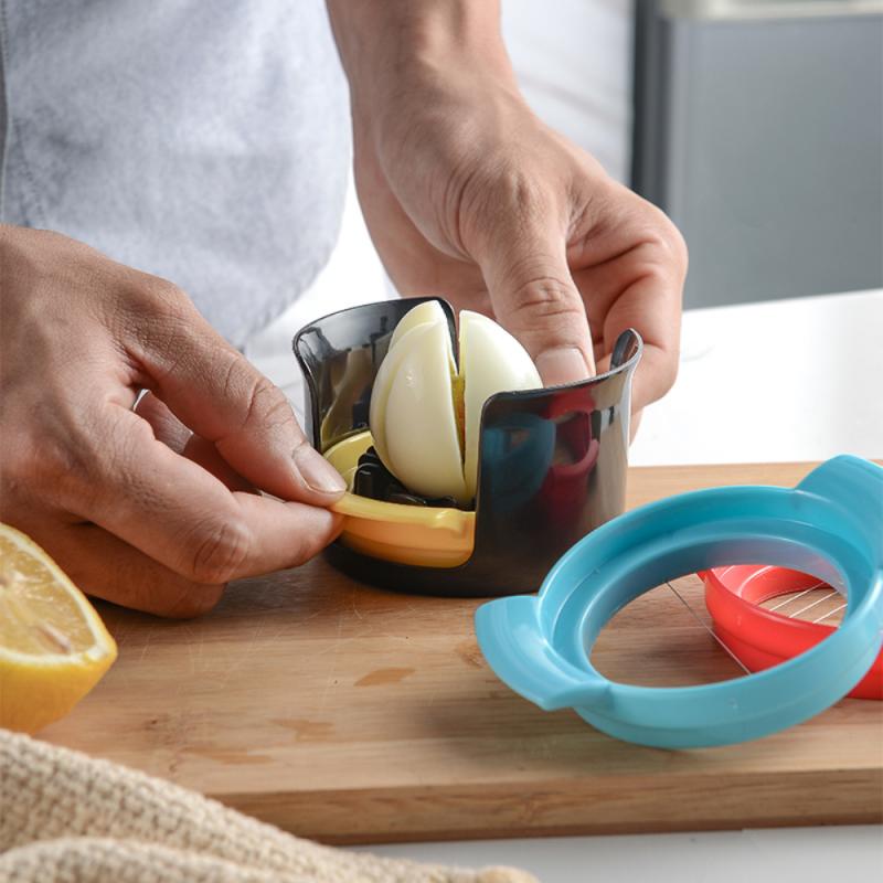 3 In 1 Multifunctionele Ei Cutter Snijden Ei Fruit Groentesnijders Snijden Koken Gadgets Keuken Ei Gereedschap Accessoires