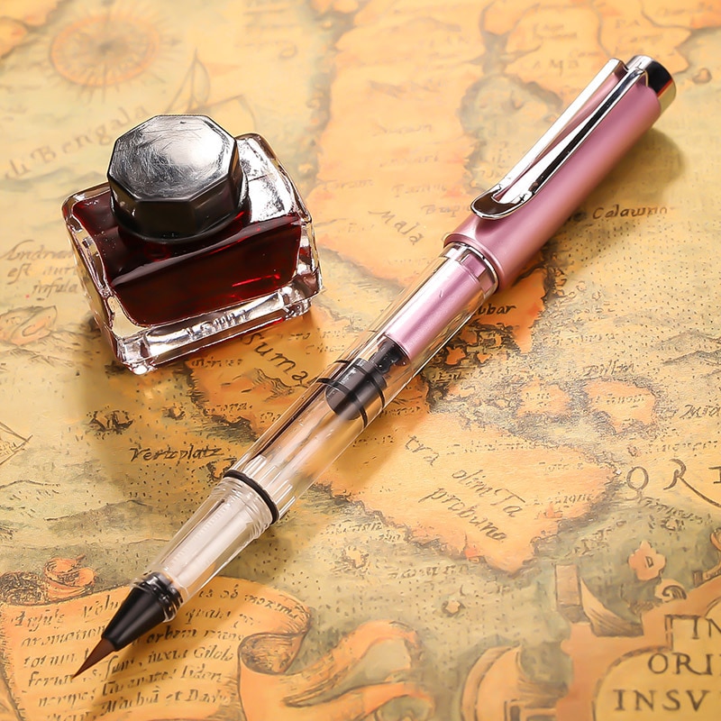 1pc Purple Calligraphy Pen Soft Hair Writing Brush Watercolor Fountain Pen Painting Drawing Tool School Office Supply Stationery