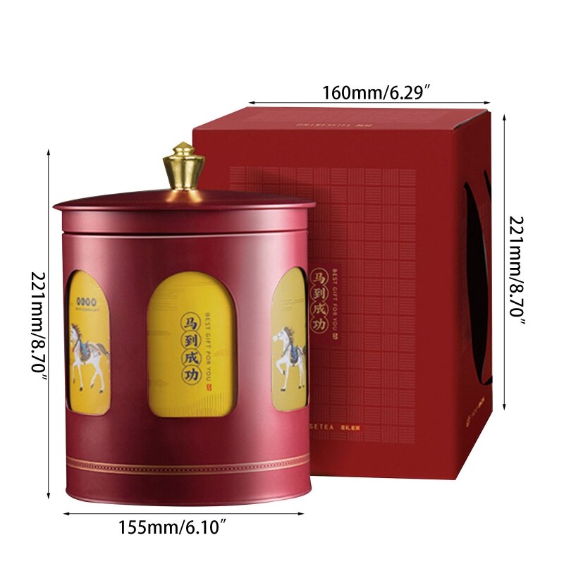 Tee Luftdichten Behälter Weißblech Lagerung Verpackung Panzer Verpackung Kasten einstellen für Weiß Tee Longjing Schwarz Tee Zinn Dosen Chinesischen GXMA