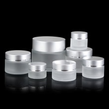 Face Cream Container Frosted Glass Refillable Ointment Bottles Empty Cosmetic Jar Pot Eye Shadow Storage 5/10/15/20/30/50/100g