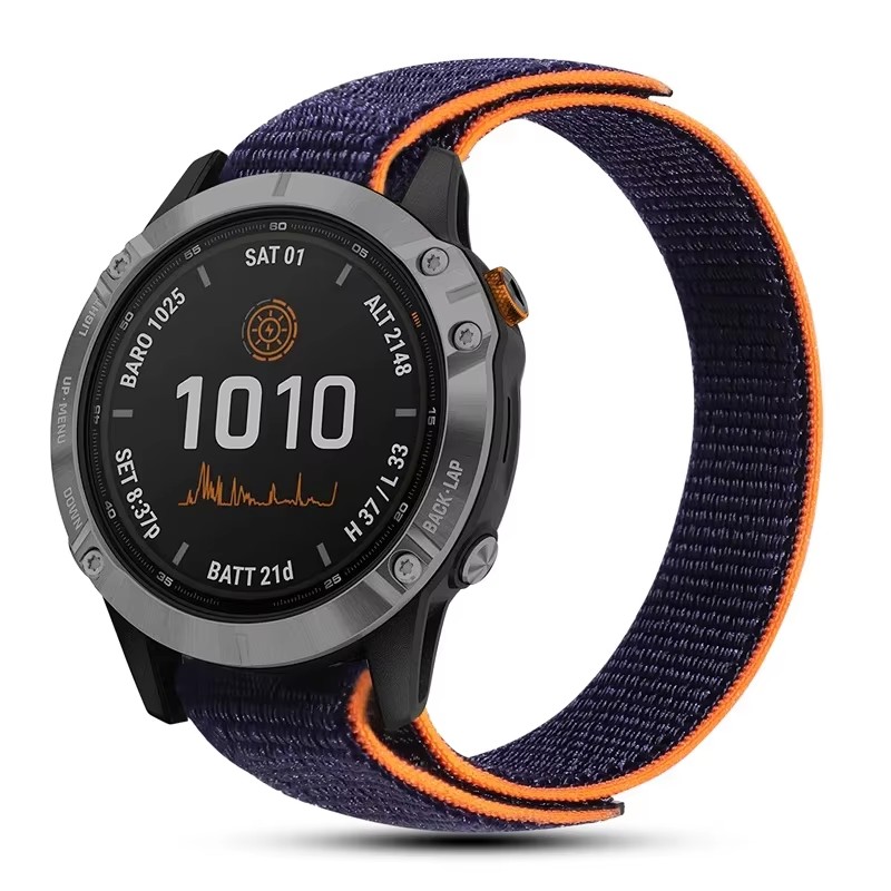 Til garmin fenix 6 6s 6x pro 5 5s Plus 7 7s 7x erstatningsklokkerem til garmin fenix 8 klokkerem 20/22/26mm vevd nylon