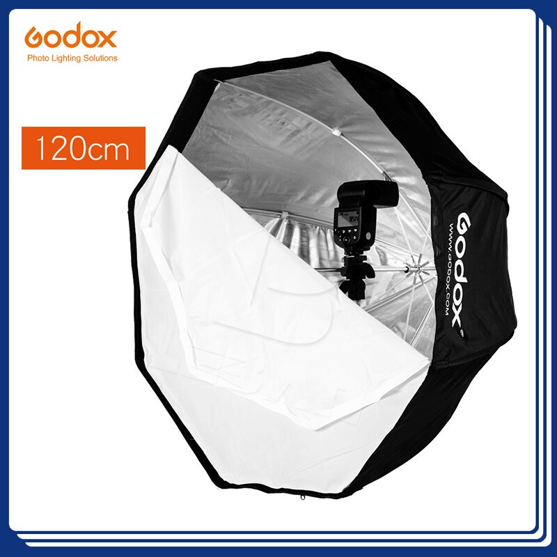 120Cm/47in Godox Draagbare Octagon Softbox Paraplu Brolly Reflector Voor Speedlight Flash