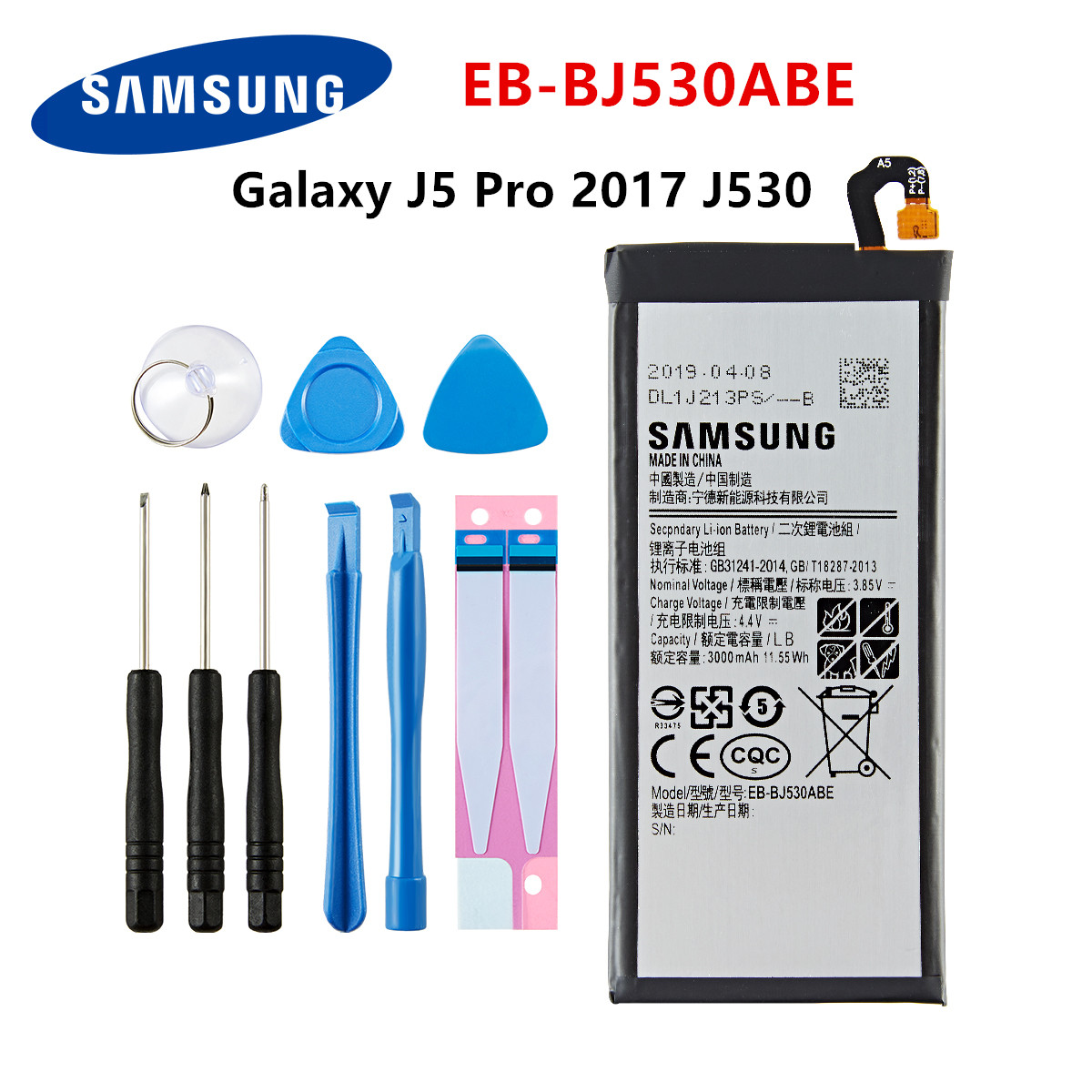 SAMSUNG Orginal battery For Samsung Galaxy S6 S6 Edge/Plus S7 S7 Edge S8 S8 Plus+ S9 S9 Plus S10 S10E S10 Plus J5 Pro J7 Pro: EB-BJ530ABE  For J5P