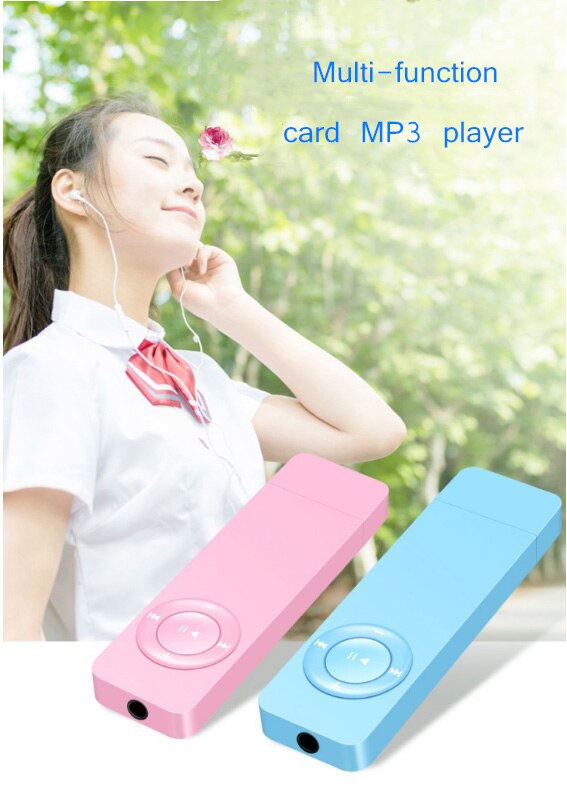 Reproductor MP3 deportivo en línea con USB, conciso de Control de pulsación de sonido sin pérdidas, reproductor de música portátil, compatible con tarjeta TF,