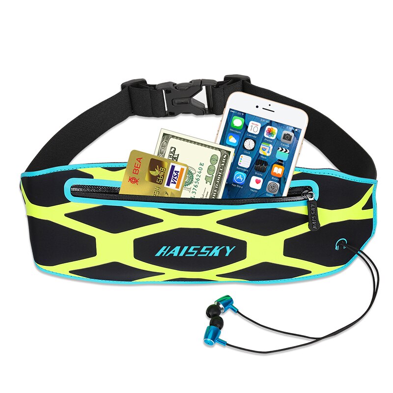 Haissky Ultra Thin Running Waist Pack Bag Adjustable Belt Universal Sport Phone Case For iPhone X Samsung A50 A70 A30 A40 Pouch