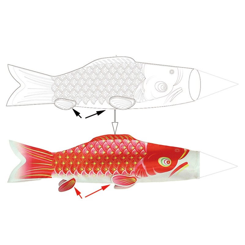 Koinobori, japonais, banderole de carpe, drapeau, cerf-volant de poisson multicolore, coupe-vent de poisson, 50/70/100cm,