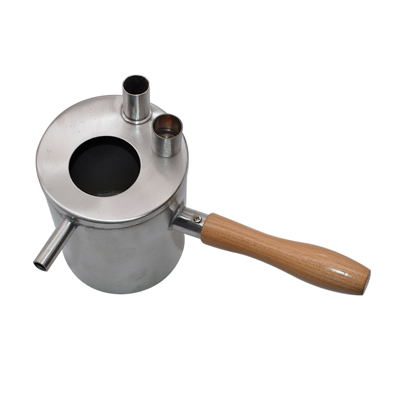 Fundidor de cera de vela crisol de olla de acero inoxidable sirviendo olla apicultura herramienta vela de cera de apicultura de la herramienta