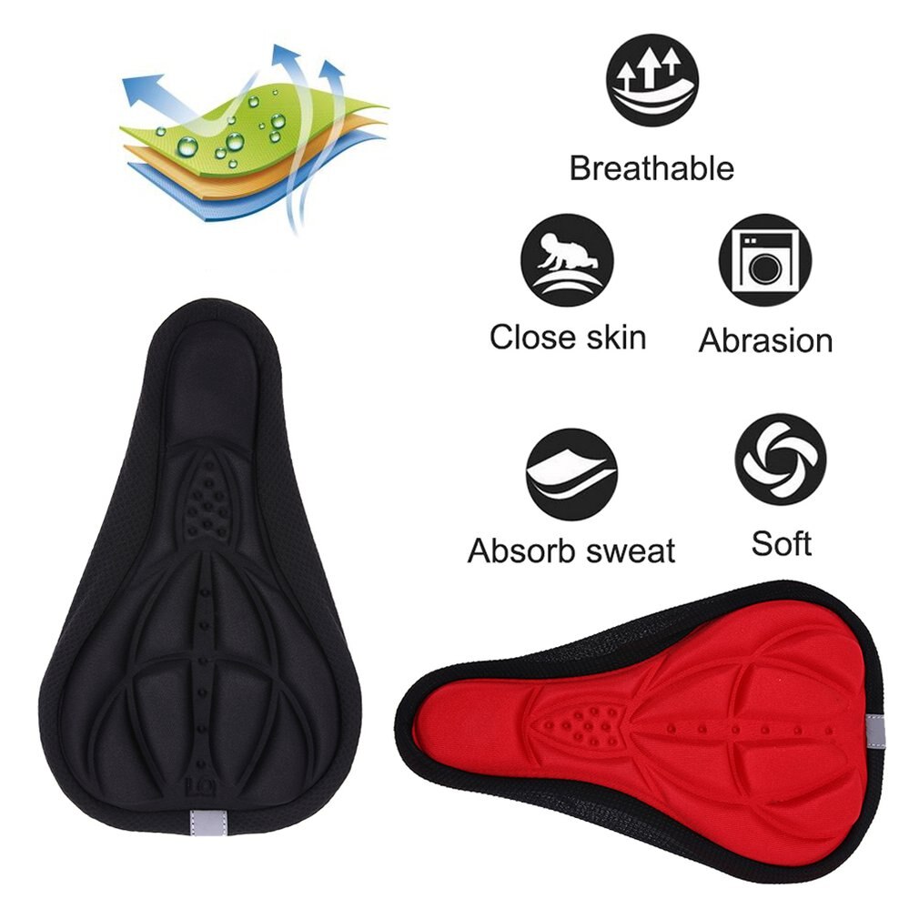 3D Soft Zadel Cover Fietsstoeltje Fietsen Silicone Seat Mat Kussen Seat Zadel Cover Voor Fiets Accessoires