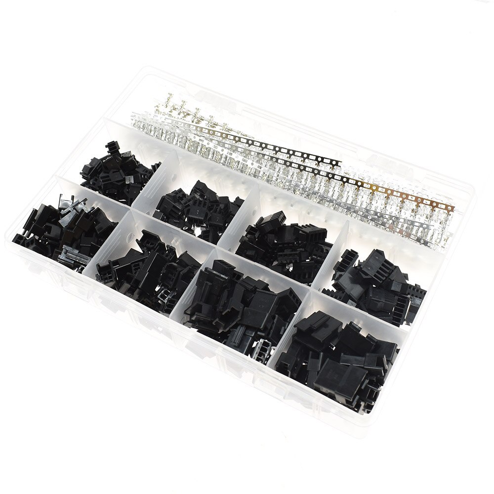 DollaTek 520Pcs 2.5mm Pitch 2 3 4 5 Pin JST SM Male And