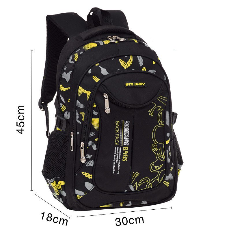 Kinderen Schooltassen Voor Meisjes Jongens Kinderen Rugzak In Basisschool Rugzakken Mochila Infantil Zip 2 Maten: yellow large