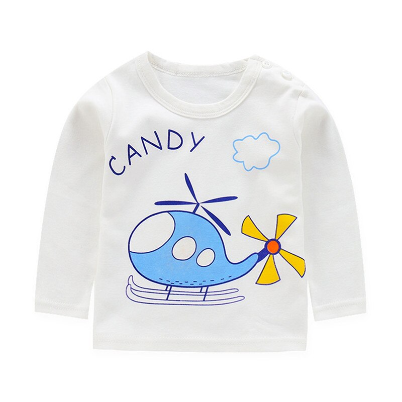 Baby Meisjes T-shirt Meisje Katoen Herfst Lente Lange mouwen T-shirt Leuke Cartoon Tee Meisje Mode Tops: 5 / 12m