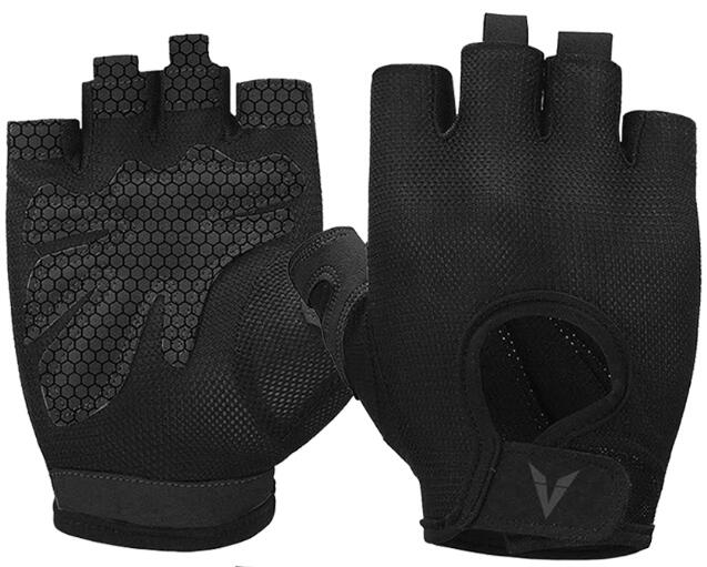Veidoorn Professionele Gym Handschoenen Oefening Handschoenen Vrouwen Handen Beschermen Ademende Sport Handschoenen Sport Fitness Gewicht-Lifting: 5101classic black / M