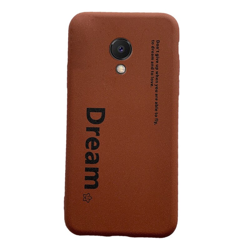 Funda de letra mate para Meizu 16 16x16 th plus m6s mx mx6 mx5 e3 e2 m3e m6 m5 m3 note m5s marrón retro palabra cubierta trasera capa