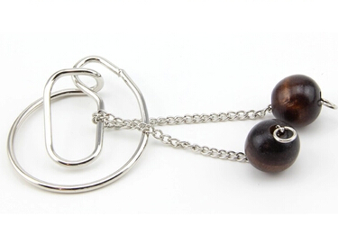 Iq Touw Metalen Houten Puzzel Logic Brain Teaser String Puzzels Spel Voor Volwassenen Kids: Model 13