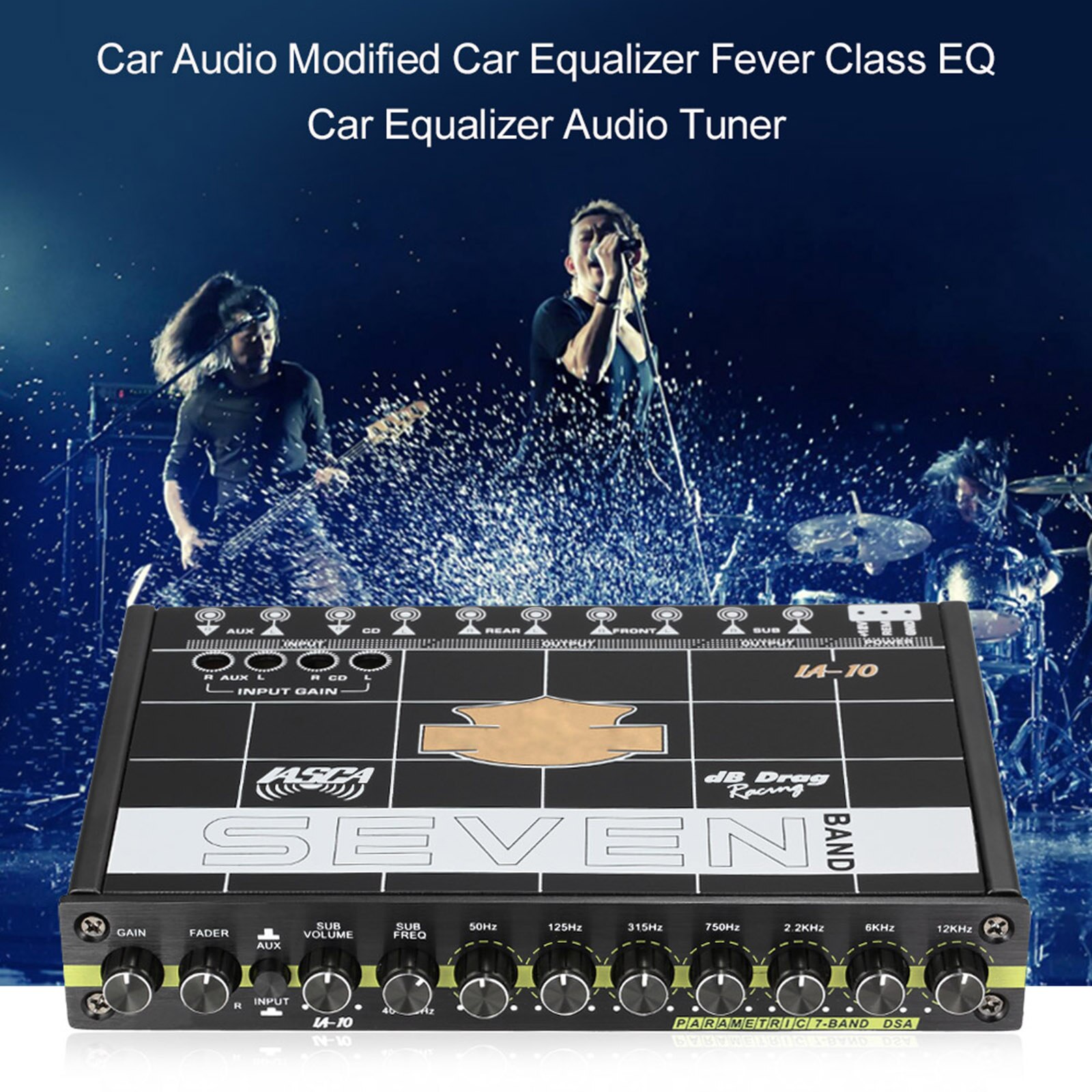 Geschikt Car Audio Equalizer Bewerkt Aluminium 90-160Khz Auto Equalizer Klasse Koorts Audio Verstelbare Stereo Auto Tuner