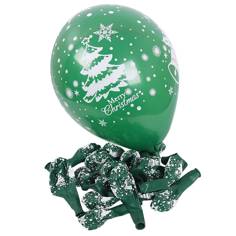 100 stk 10 tommer juledekoration latex ballon julemanden tegneserie rød grøn festival leverer år: 1