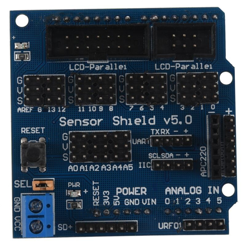 Para Arduino / Genuino UNO R3 Shield de Sensor V5.0 Placa de extensión E3B3