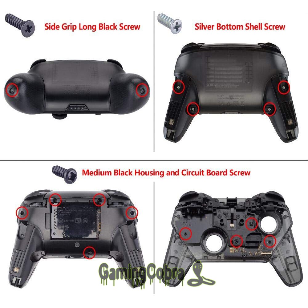 Classic SNES Style Soft Touch Custom Faceplate Backplate Full Set Housing Shell Repair Parts for NS Switch Pro Controller