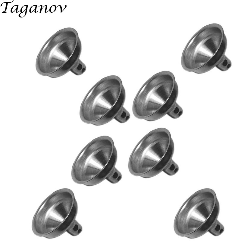 10 pcs /lot Stainless Steel small metal funnels for Hip Flask Oil Bottle Mini Funnel For All kinds Of Hip Flasks Pot Wine Filler