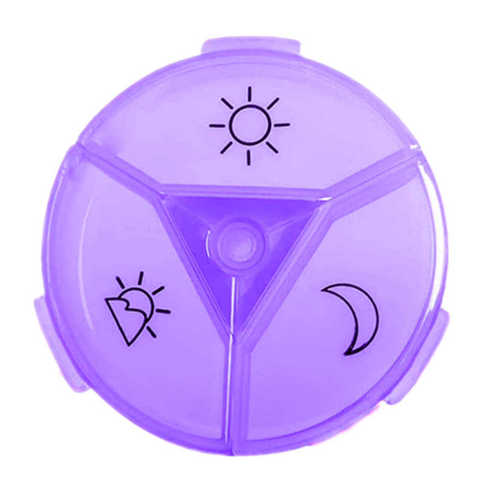 Pill Box Tablet Organizer Dispenser Vitamin Medication Container Empty Weekly Pill Box Holder Storage: Purple