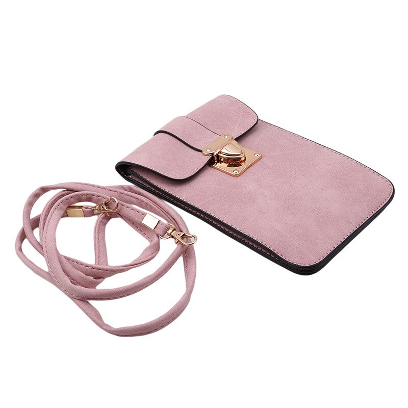 Women's multi-function Coin Purse Brand Ladies Small Handbag Bag Shoulder Bag Mobile Phone Bag: pink