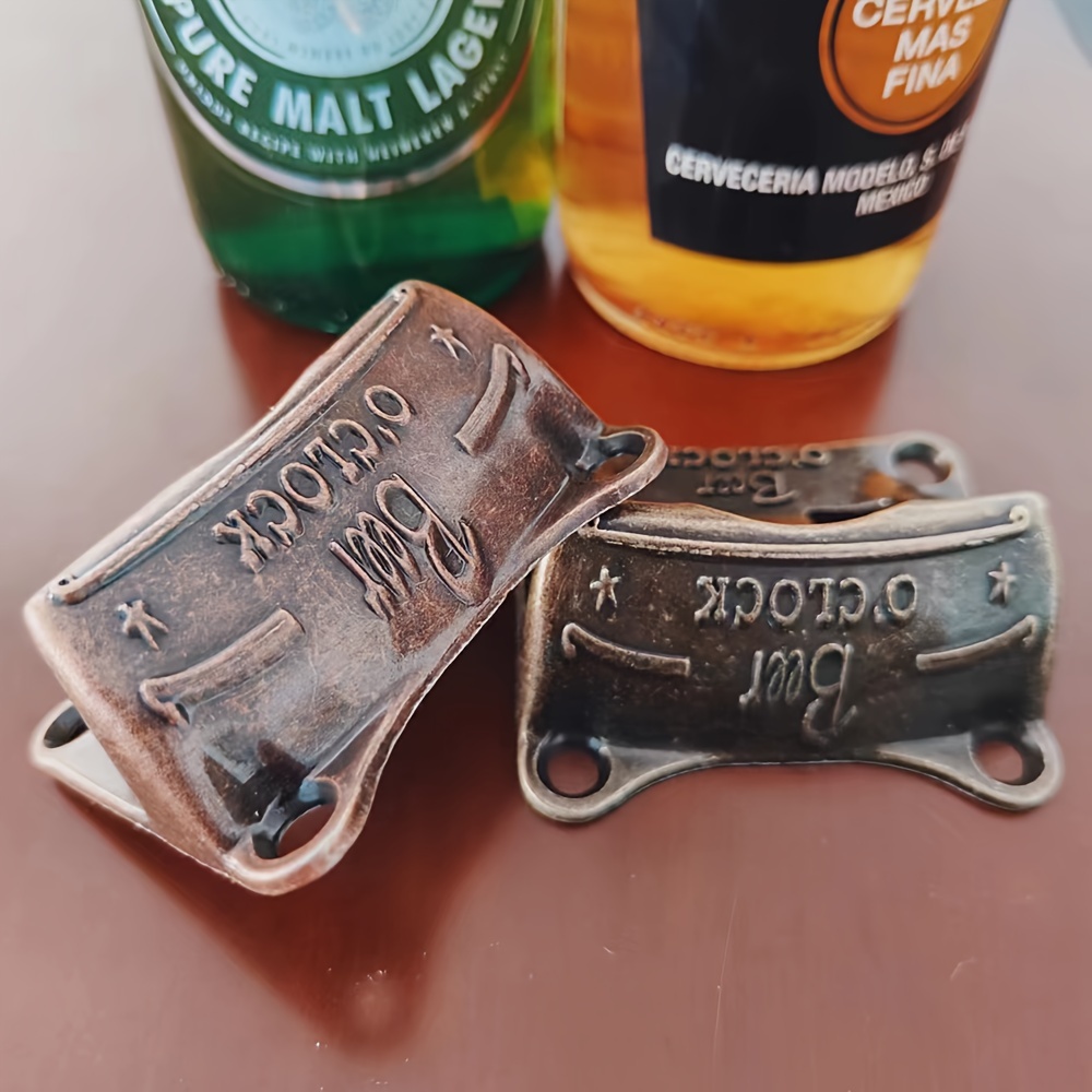 1/5/10 st flasköppnare med "ölklockan" väggmonterad retro grill gör-det-själv solid ölöppnare verktyg bar dekorativ öppnare köksprylar