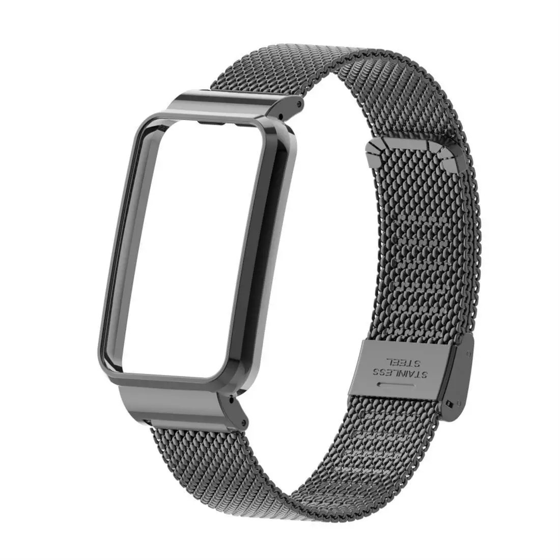 Correa de acero inoxidable para Xiaomi Mi Band 7 Pro, pulsera para reloj inteligente, Protector de caja de Metal, cubierta de pulsera para Mi Band 7 Pro: Verde oliva