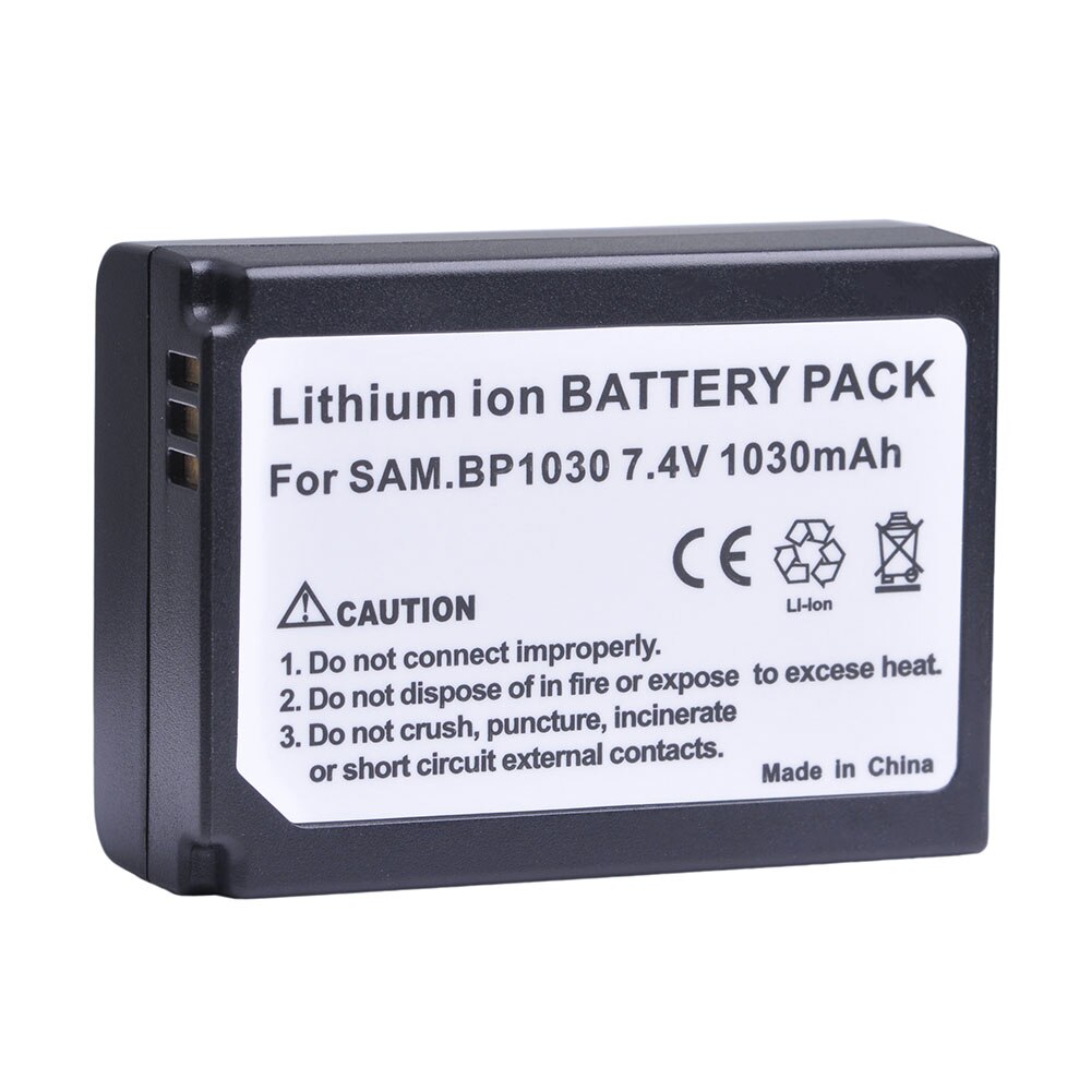 1pc BP-1030 BP 1030 Ersatz Batterie für Samsung NX200 NX200RS NX210 NX2000 NX300 NX1000 NX1100, BP1030B, BP1130 Batterie: Default Title