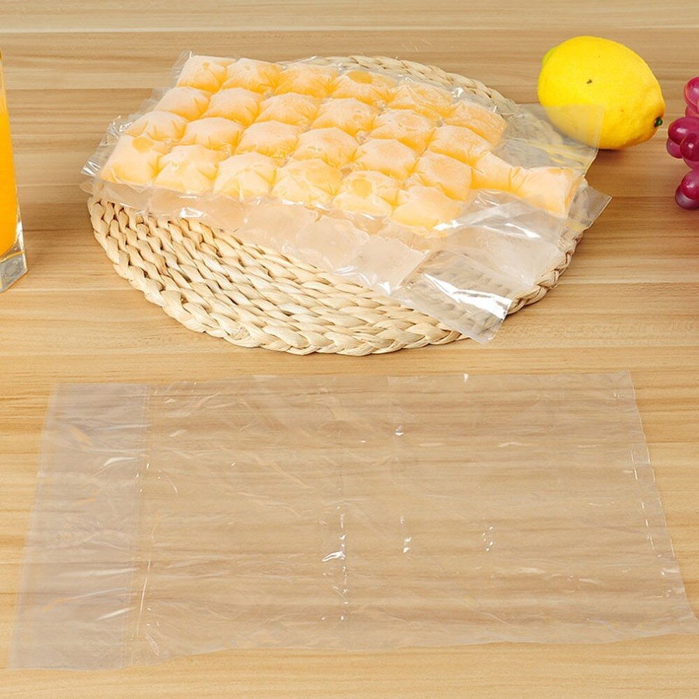 50pcs Disposable Ice Frozen Lattic Bags Self-Sealing Plastic Ice Cubes Tools Ice Mold Drinking Tools