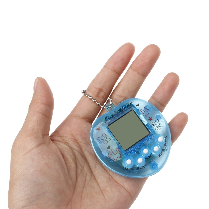 Leuke Hartvorm Lcd Virtuele Digitale Huisdier Elektronische Game Machine Met Sleutelhanger