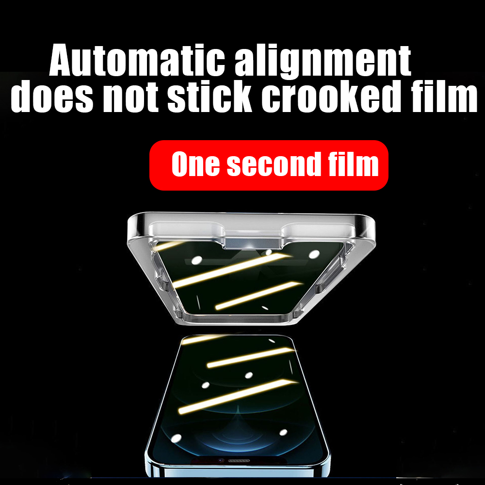 3Stck Automatische Ausrichtung Schutz Film iPhone 14 13 12 11 Profi Max Für iPhone X XR Xs Max 8 7 14 Plus 13 12 Mini Glas