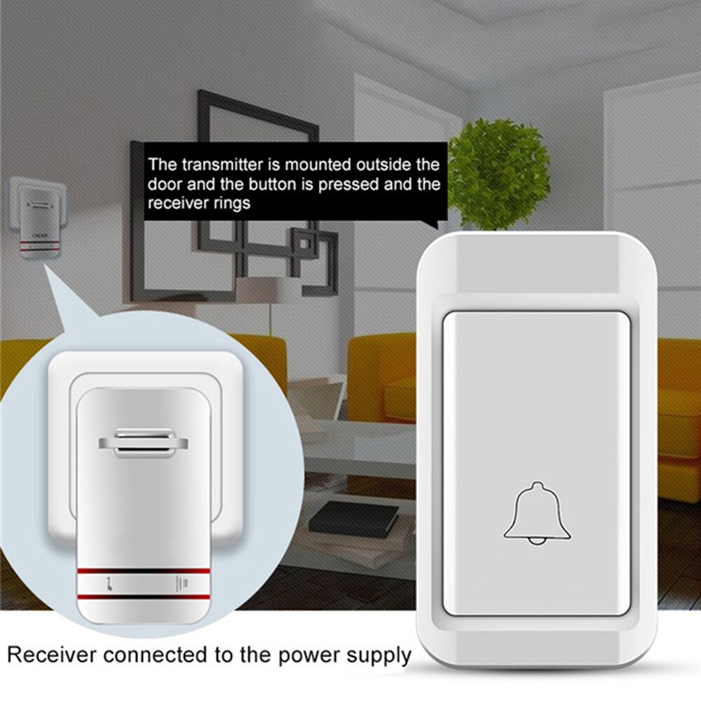 No battery required, avantek mini waterproof doorbell chime operation, smart home doorbell wireless doorbell is easy to install.