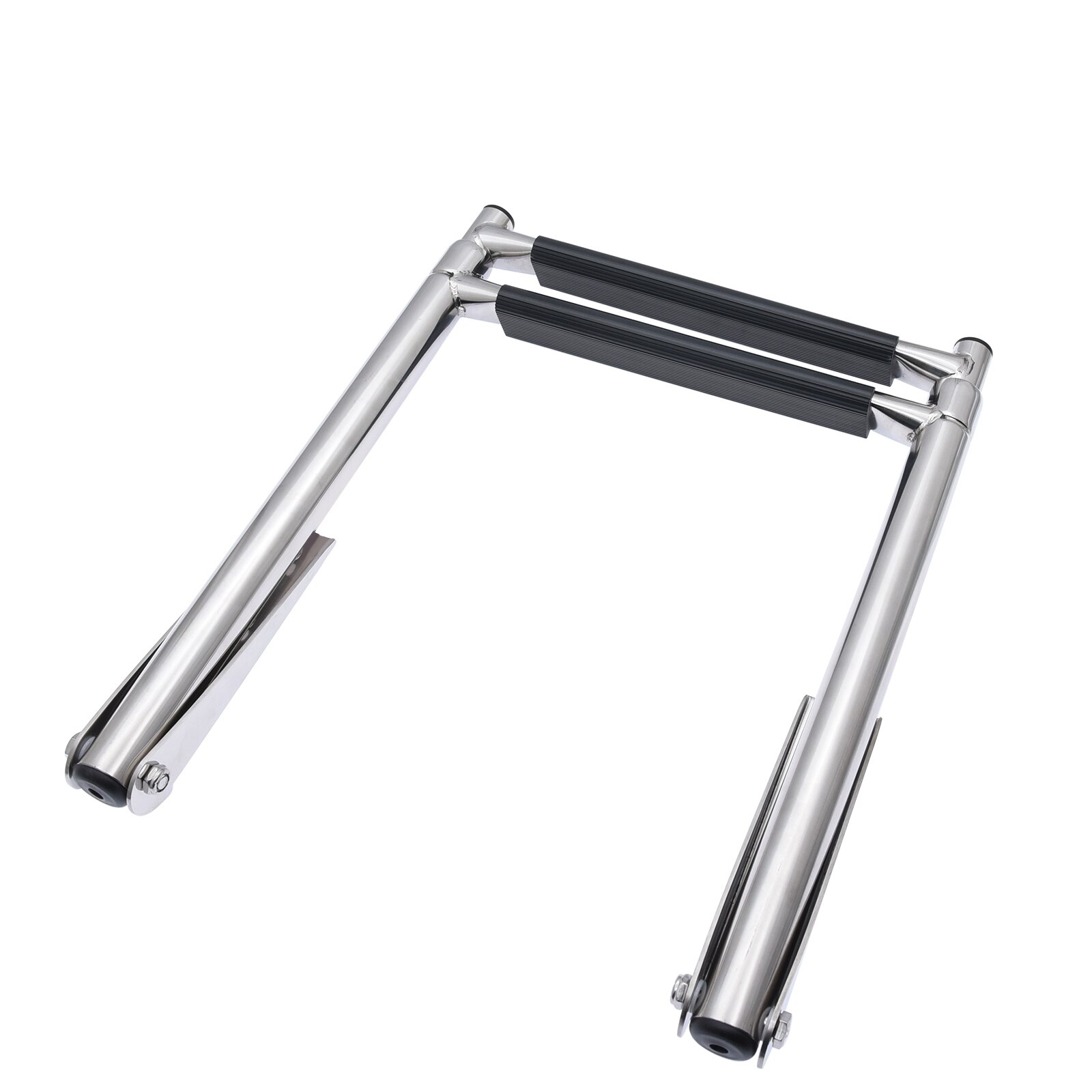 2 Step Stainless Steel Marine Boat Telescoping Ladder Swim Over Platform Folding Ladders 600*270 mm
