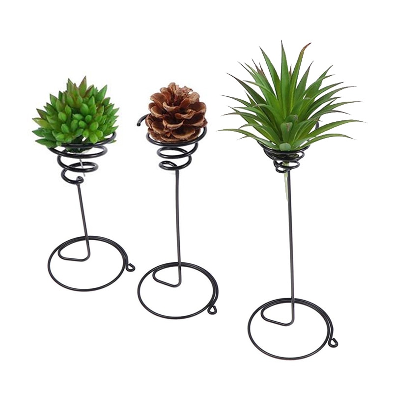 3 stk metall luft ananas stativ utgangspunkt plante blomsterstativ holder hjemme balkong dekor