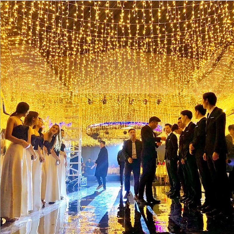 5M imperméable à l'eau en plein air lumière de noël Droop 0.4-0.6m Led rideau glaçon chaîne lumières jardin centre commercial avant-toit lumières décoratives