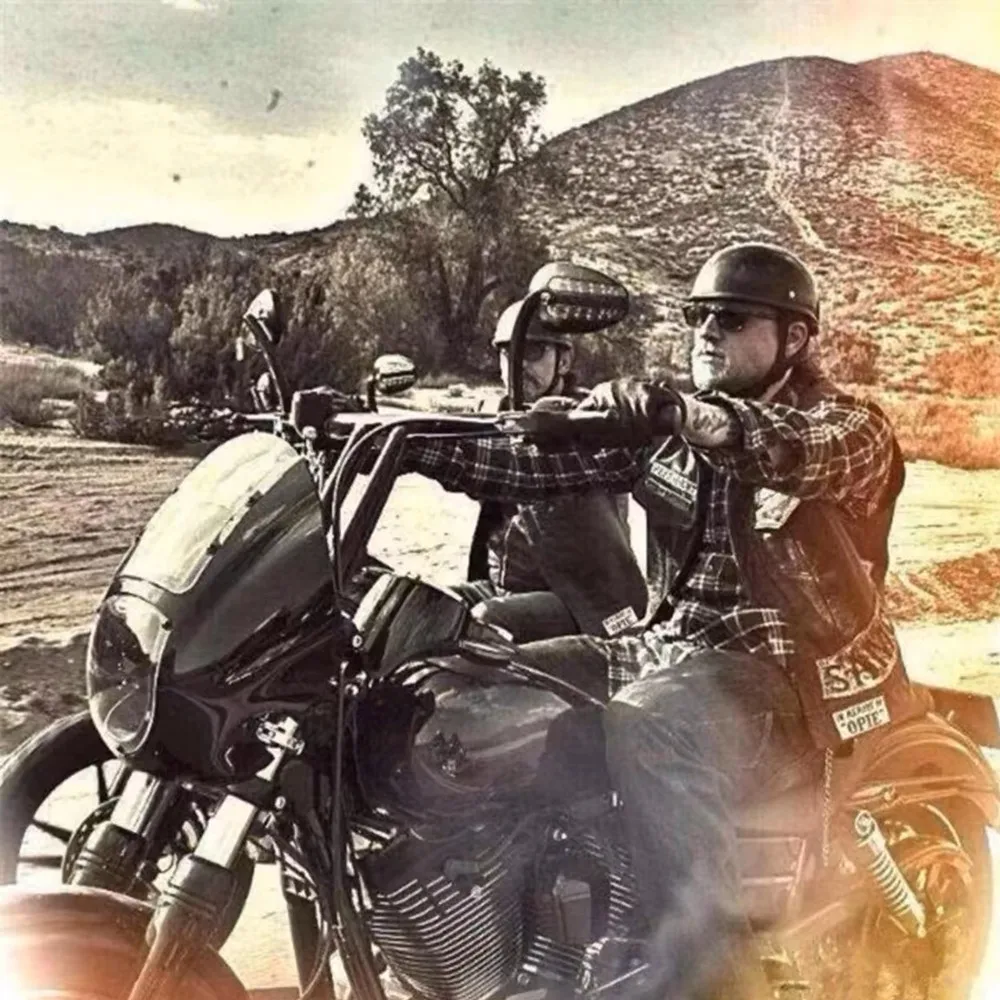 Half Face Motorhelm Vintage Cafe Racer Retro Scooter Jethelm Cruiser Vintage Open Helmen Met DOT Gecertificeerd