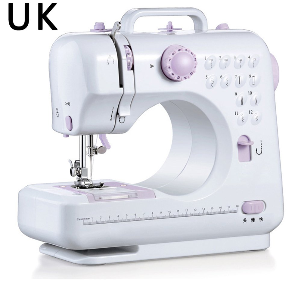 Practical Electric Sweing Tailor Small Household Electric Mini Multifunction Portable Sewing Machine: UK PLUG