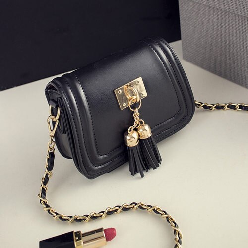 Bolish Women Vintage PU Messenger Bag Female Daily Shopping Shoulder Bag Causal Day Clutches All-Purpose Dames Tassen: black