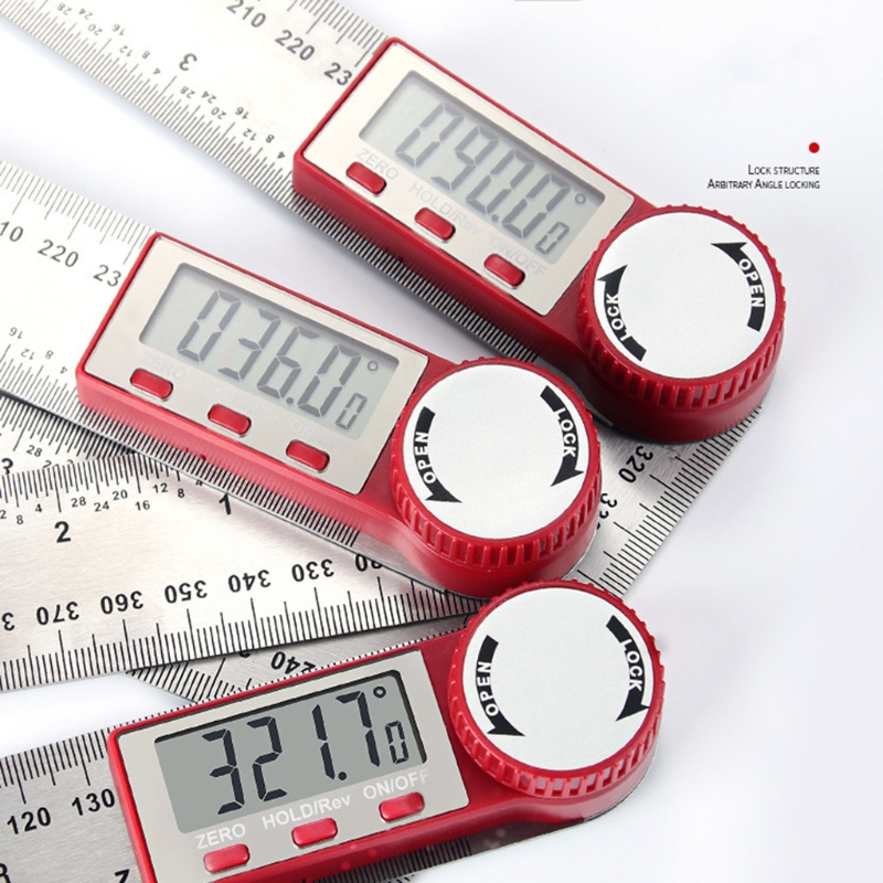 Digital Angle Ruler Meter 0-200mm 0-300mm 0-500mm Ruler Inclinometer Electron Goniometer Protractor Angle Finder Scale Measuring