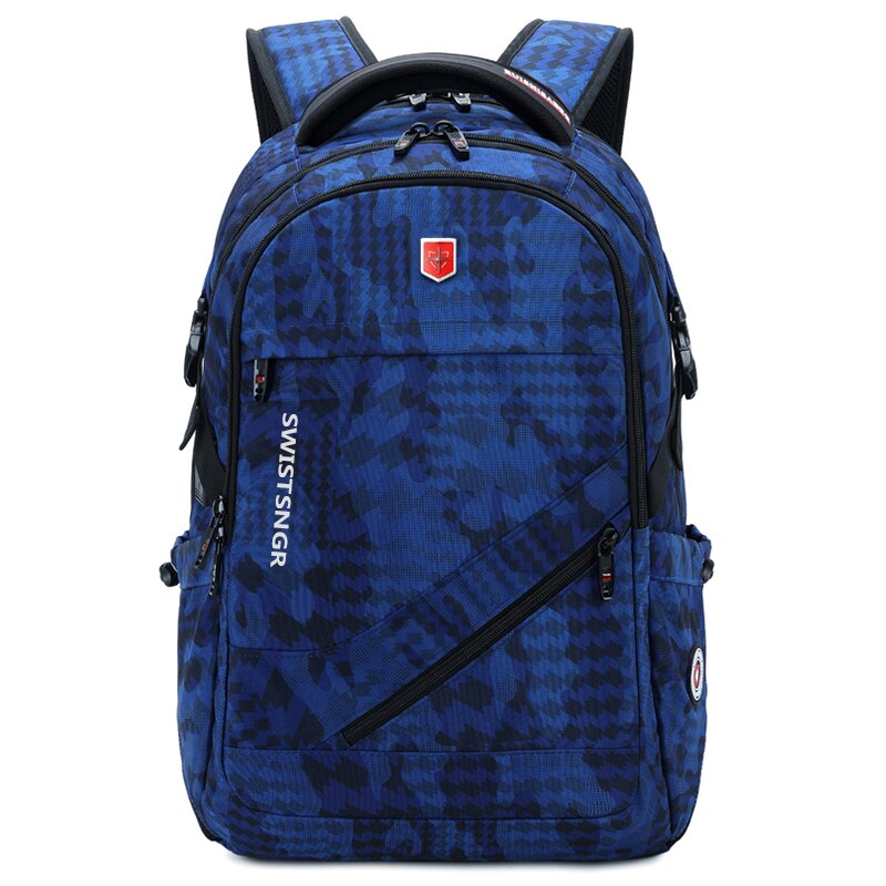 2022 Waterproof Man Backpack Fit 17inch Laptop USB Charging Backpack Women Oxford Travel Male Bag Vintage School Bag Mochila: Camouflage blue