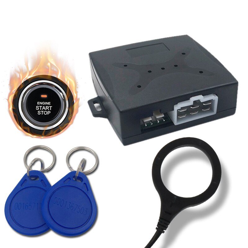 Car Alarm Car Engine Push Start Button RFID Lock Ignition Starter Keyless Entry Start Stop Anti-theft System NQ-ST9002