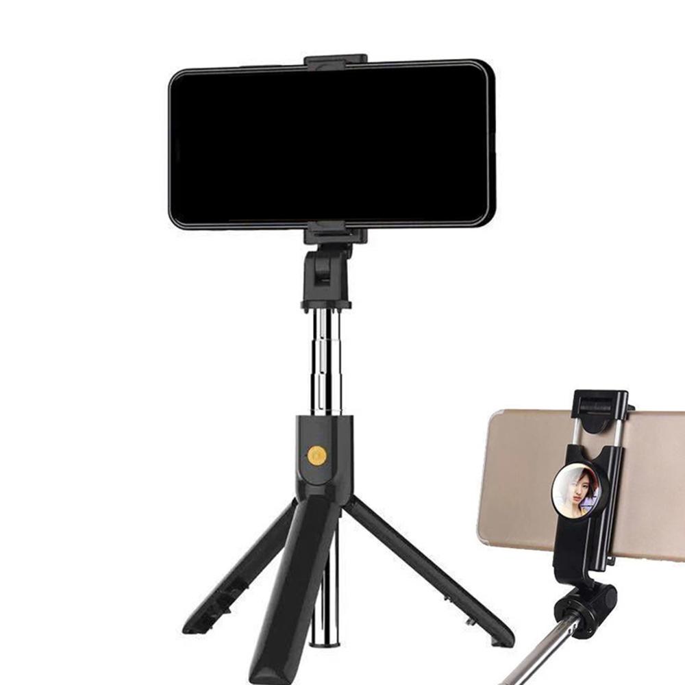 Opvouwbaar Bluetooth Selfie Stok Statief Met Afneembare Draadloze Afstandsbediening Statief Stand Voor Reizen