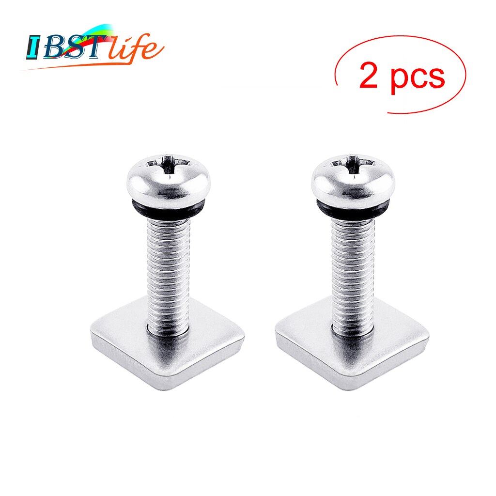 2PCS Stainless Steel 316 Boat Surfboard Fin Screw & Fin Plate Replacement Kit Longboard Fin Screws Plate Multi Tool Accessories