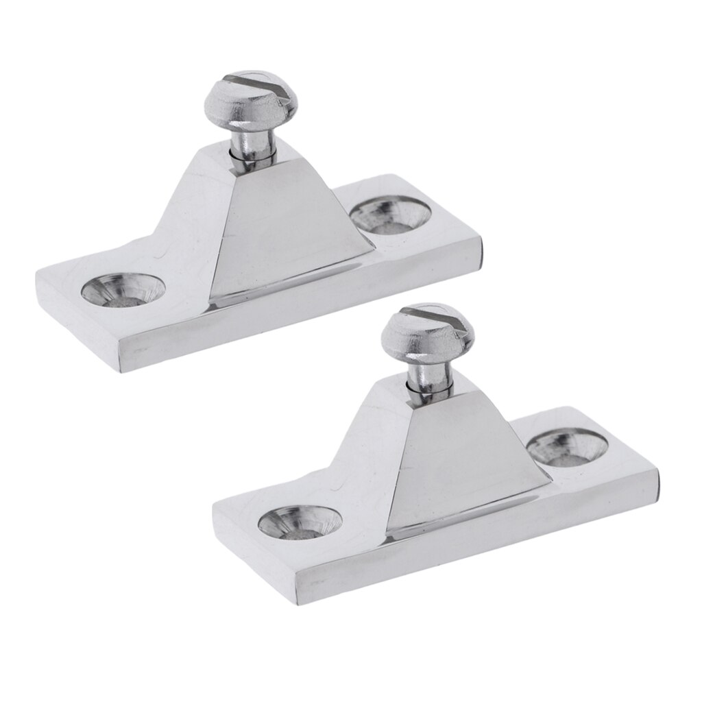 2x Marine Stainless Steel Deck Hinge Side Mount for Bimini Boat Canopy Tops