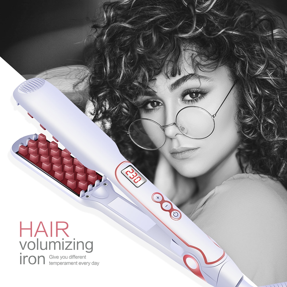 Neue Haar Eisen Mais Lockiges Styling Welle Eisstockschießen Eisen Crimpen Haar Bügeleisen Crimper Werkzeug Volumizing Haar Curler Wellen Für Haar