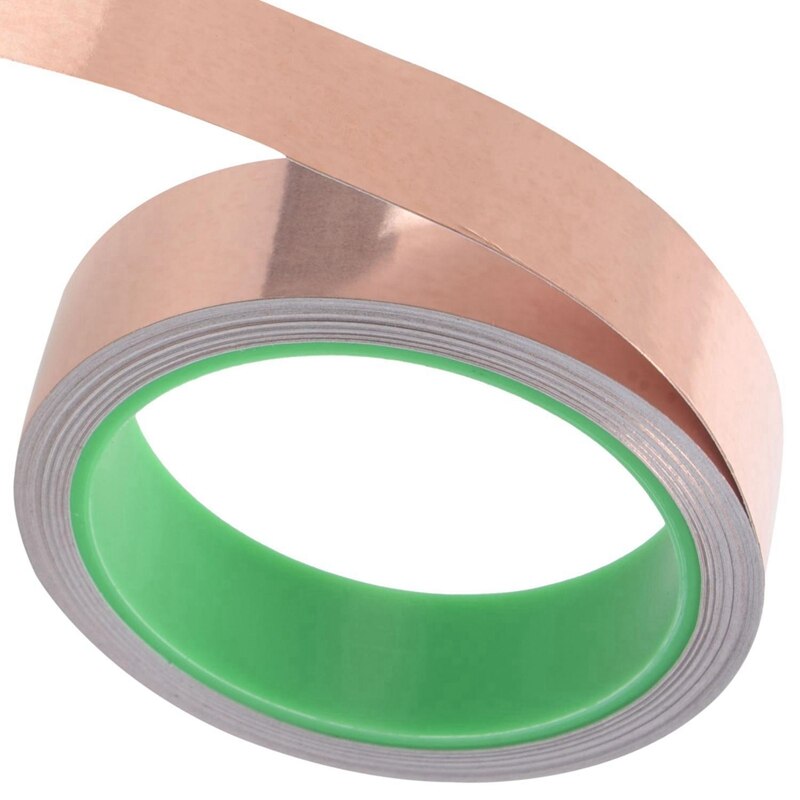 1 Roll Copper Foil Tape with Conductive Adhesive (25mm X 11Meters) & 1 Set Black Hat Golden Font Electric Guitar Knobs