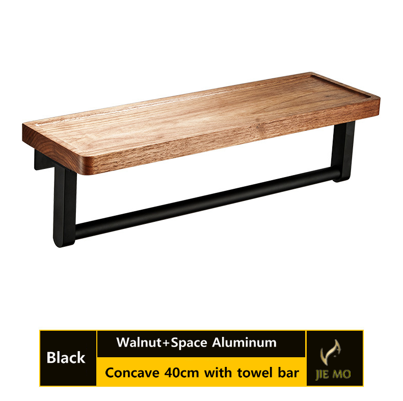 Bathroom Walnut rack the wall hanging storage shelf wood storage shelf: light green