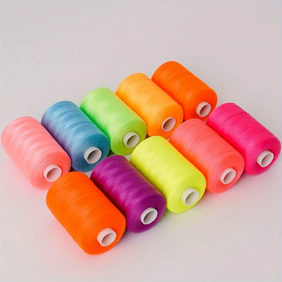Kleur 402 Hand Naaigaren 1000 Yards Naaimachine Draad DIY Thuis Polyester Draad 10 Kleur Naaigaren Set: Rood