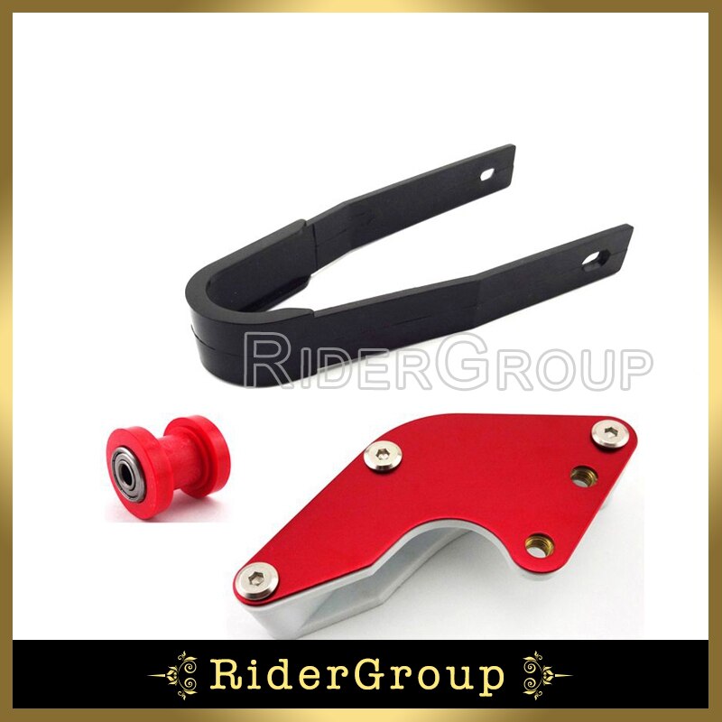 Red 8mm Chain Roller Black Plastic Chain Slider Aluminum Chain Guide For Chinese Made Pit Dirt Trail Bike Motorcycle
